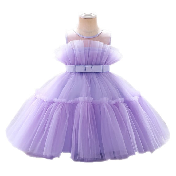 1-6T Christmas Birthday Wedding Toddler Girls Princess Dress Ruffle Ball Gown