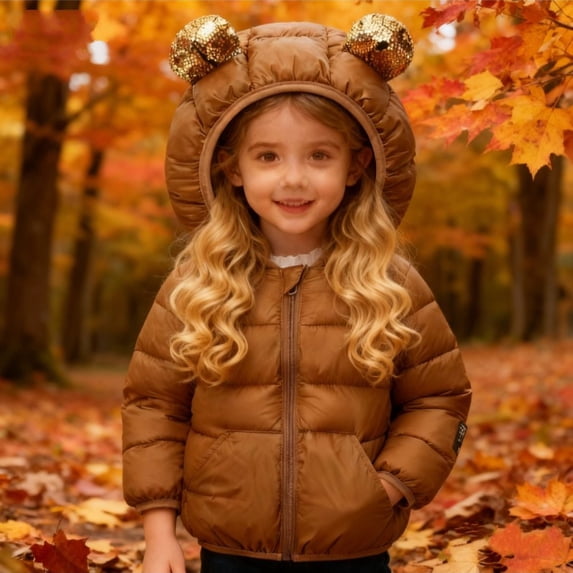 1-6Y Toddler Boys Girls Winter Warm Hooded Puffer Coat Jacket Kids Casual Zipper Thickened Snow Clothes Overcoat Outerwear With Pockets