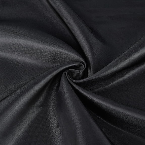 1.6Yard x 59Inch Shiny Polyester Satin Fabric Liquid Bridal Fabric Clothing Satin for Elegant Dresses Blouses and Home Decor Black