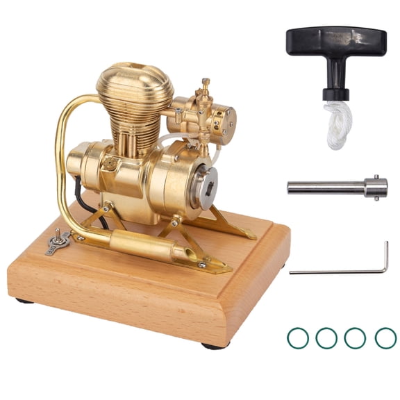 1.6cc Mini Vertical OHV Four-Stroke Gasoline Engine Model - Ready-to-Run Single Cylinder Internal Combustion Engine for Motorcycle & Display