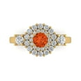 thumbnail image 1 of Clara Pucci 14K Yellow Gold 1.4ct Red Halo Ring for Women, 1 of 8