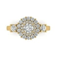 thumbnail image 1 of Clara Pucci 14K Yellow Gold 1.4ct WhiteSapphire Halo Ring for Women, 1 of 8