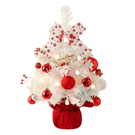 1.6ft Rotating Snow Flocked Tabletop Christmas Tree with Light and Music, 360° Spinning Mini Pre-lit Xmas Tree with Base Christmas Decor for Small Space Home Office Desk Holiday Gift