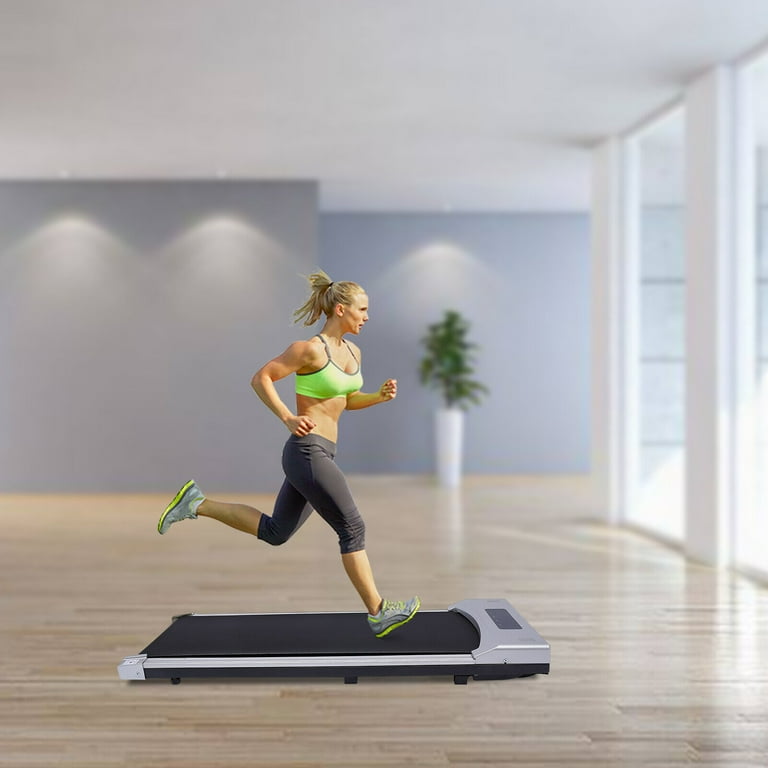 1 6km h 0.6 3.7mph 477W Treadmill Walking Pad LED Display Screen Ultra Slim Smart Free Installation Gym Running Device W Remote Control for Home