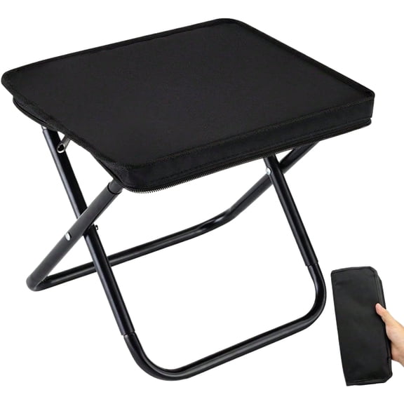 1.6lb Ultra-Light Folding Stool with Carry Bag, Compact for Hiking & Travel