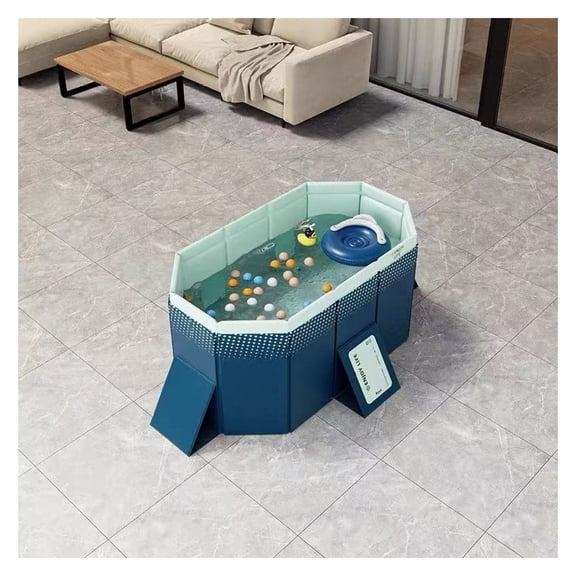 1.6m PVC folding pool (not inflatable) bathes and cools in summer, suitable for outdoor patio beach garden