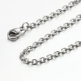 thumbnail image 1 of 1.6mm-5mm 10"-100" Silver Or Black Stainless Steel Cross Link Chain Necklace, 1 of 1