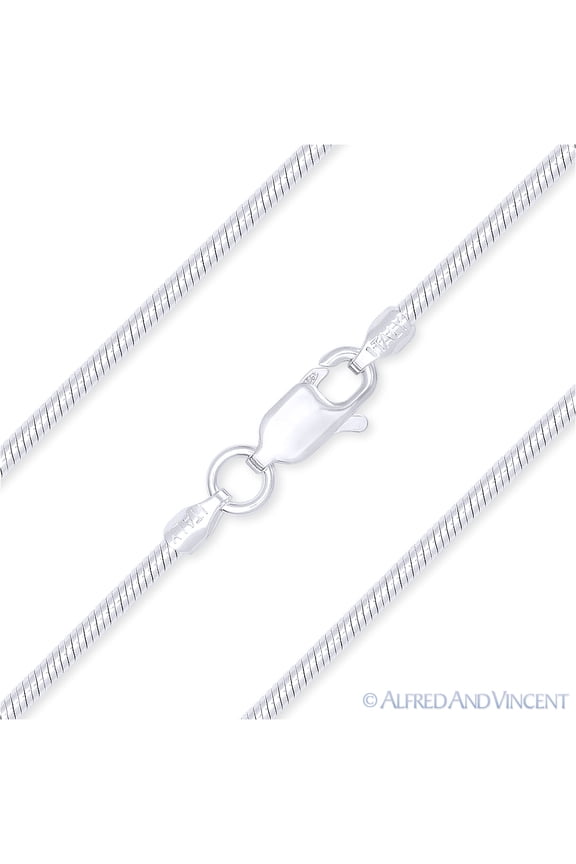 1.6mm Classic Snake Link Italian Chain Bracelet in .925 Sterling Silver