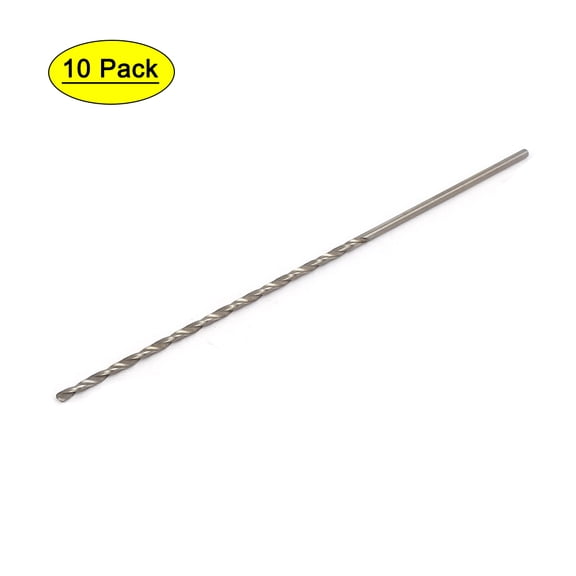 1.6mm Dia 100mm Length HSS Straight Shank Twist Drill Bit Drilling Tool 10pcs
