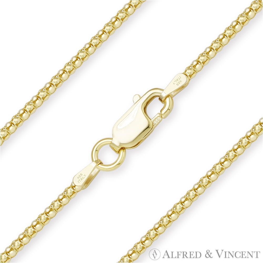 Mens 14K Gold Plated Over 925 Sterling Silver Italy Mariner Anchor Chain  Necklace 20