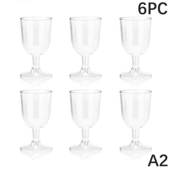 1/6pcs Detachable Wine Glass Portable Detachable Plastic Wine Glasses Lightweight Fall Resistance Reusable For Camping Outdoor