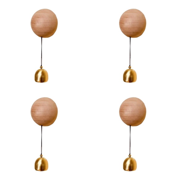 1-6pcs Shopkeepers Bell for Door Opening Door Chime Front Porch Wall Garden Shop Housewarming Gift Vintage Wooden Wind Chime Doorbell with Metal Bell