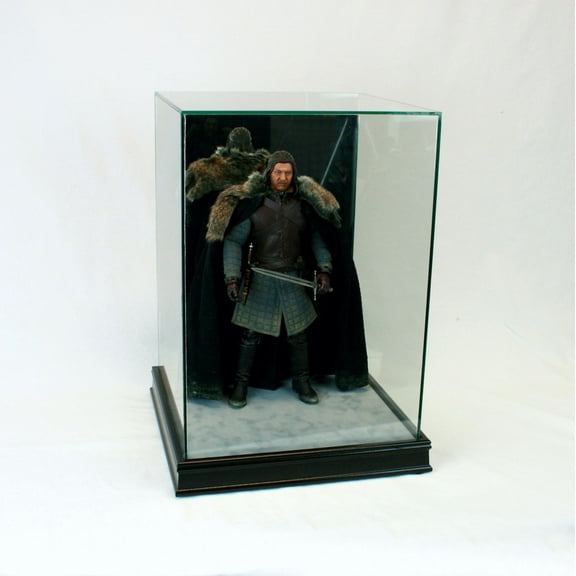 1/6th Scale Figurine Display Case - Comic Figurine - Crystal Clear Glass Protection - Black Moulding