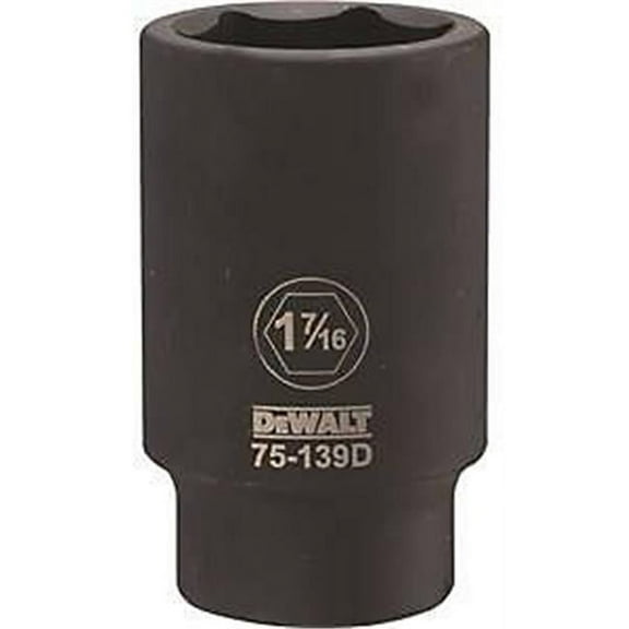 1-7/16"X3/4" Drive 6Pt Deep Impact Socket Dewalt Socket DWMT75139B 076174751390