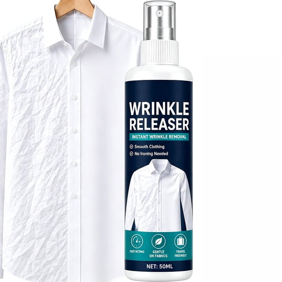 1.7/3.4 oz Wrinkle Releaser Spray Travel Size - Gentle Formula, Travel Garment Refresher, No Ironing Needed for Shirts, Dresses & Business Trips
