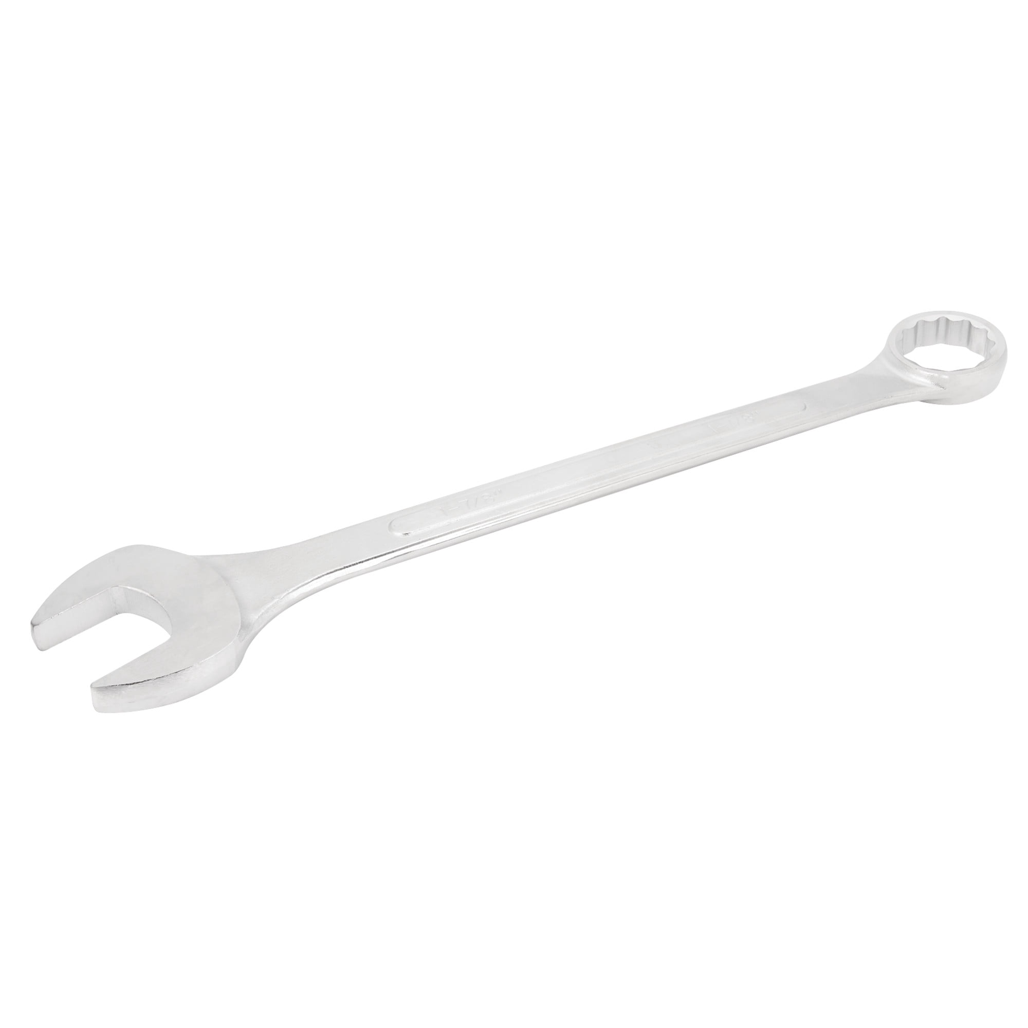 Performance Tool W347B 1-7/8 in. Combination Wrench, Drop-Forged Chrome Alloy Steel, Satin Chrome Finish, Rounded Box End