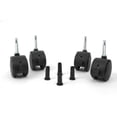 thumbnail image 1 of 1 7/8" Diameter Twin Wheel Black Nylon Caster with Hood, Plastic Socket Fitted Over Steel Stem, and Brake,Set of 4, 1 of 4