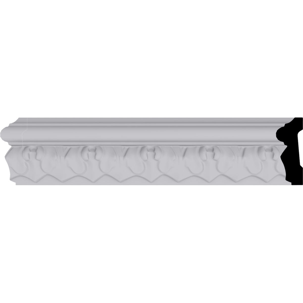 White Polyurethane Acanthus Leaf Crown Moulding 94.5"