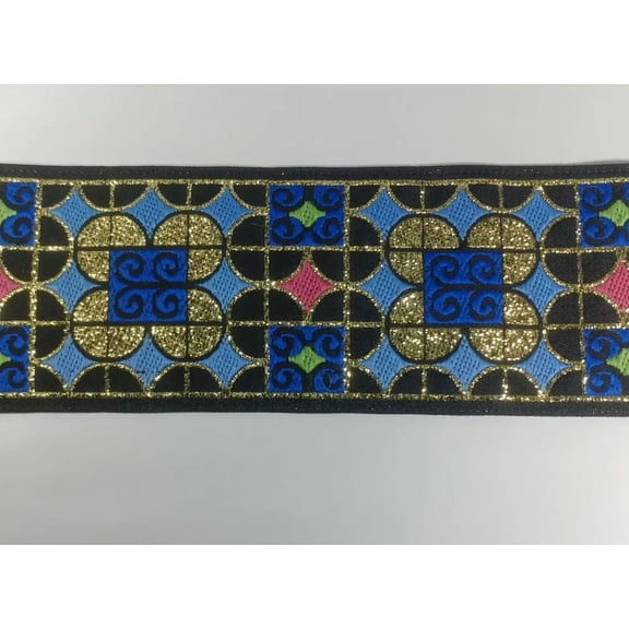 1-7/8" Jacquard Woven Ribbon Trim - 10 Continuous Yards - MANY COLORS!
