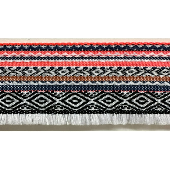 1-7/8" Jacquard w/ Fringe Edge - 12 Yards