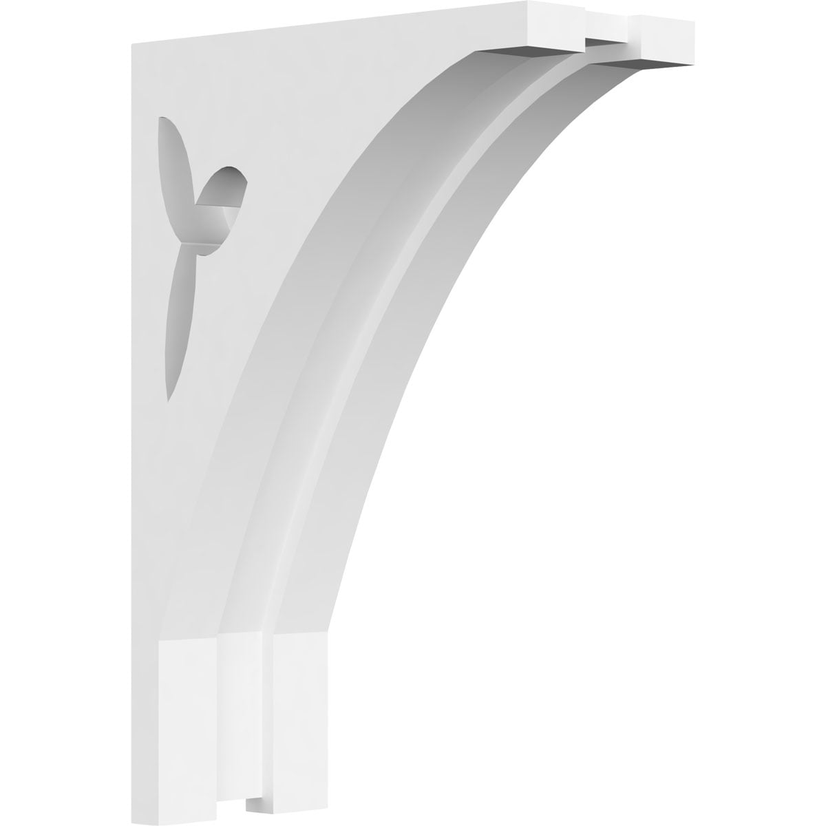Naple White PVC Decorative Corbel 1-7/8"W x 4"D x 6"H