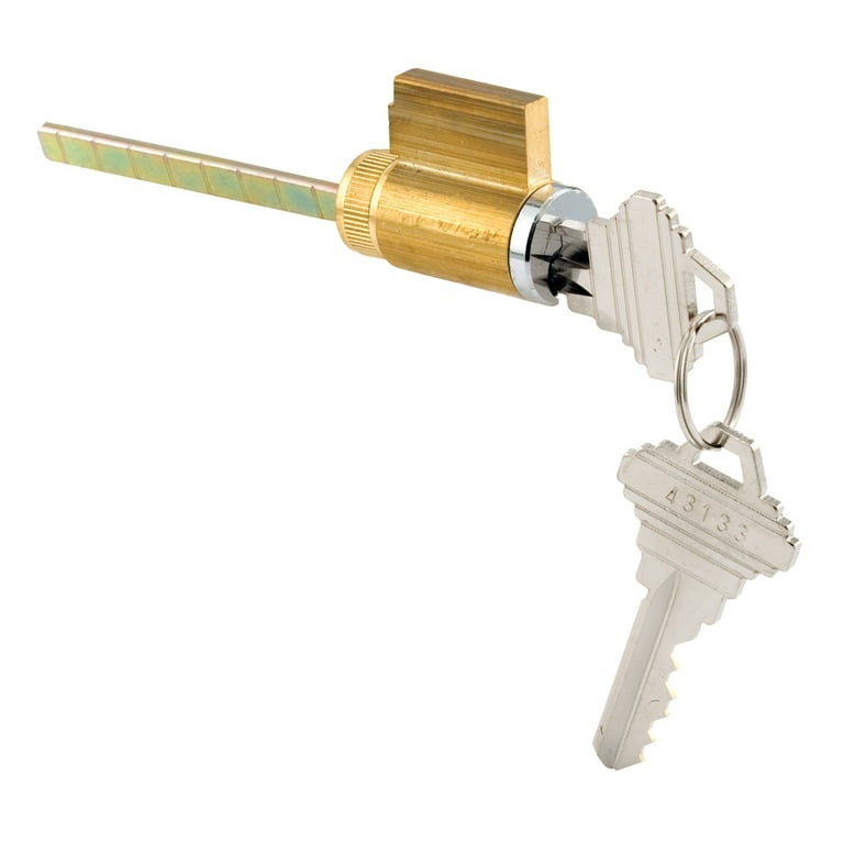 1-7/8 in. Brass Housing with Chrome Plated Face, Cylinder Lock, Schlage Shaped Keyway and Keys 1-7/8 in. Brass Housing with Chrome Plated Face, Cylinder Lock, Schlage Shaped Keyway and Keys