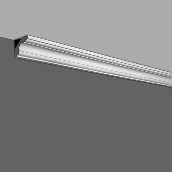 Outwater 2-1/2in Face x 1-7/8in H x 1-3/4in Proj, Primed White Polyurethane, Crown Moulding, 94-1/2in Long Pro Pack, 9 Pack
