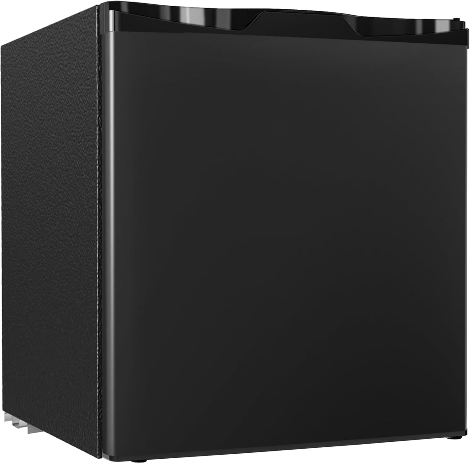 1.7 Cu.Ft Mini Fridge with Freezer, Single Reversible Door Compact Refrigerator, Adjustable Thermostat&Energy Saving for Bedroom, Dorm, Office, Low Noise, Black