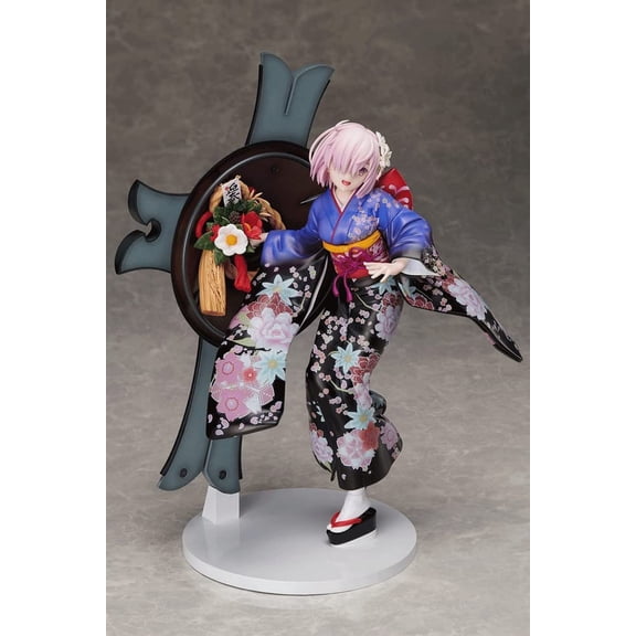 1/7 Fate/Grand Order Grand Mash Kyrielight (Shielder) New Year Ver.Anime figure Character Anime Statue Figure Desktop Ornament Popular Decorations Fan Souvenirs Creative Gift Collection 25cm/