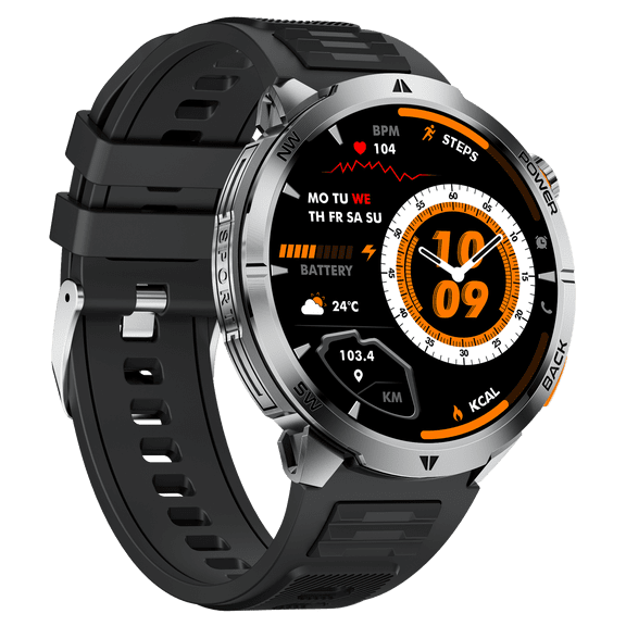 1.7 Inch Smart Watch with LED Flashlight, IP68 Water Resistance, Activity Tracking, for Android and iOS