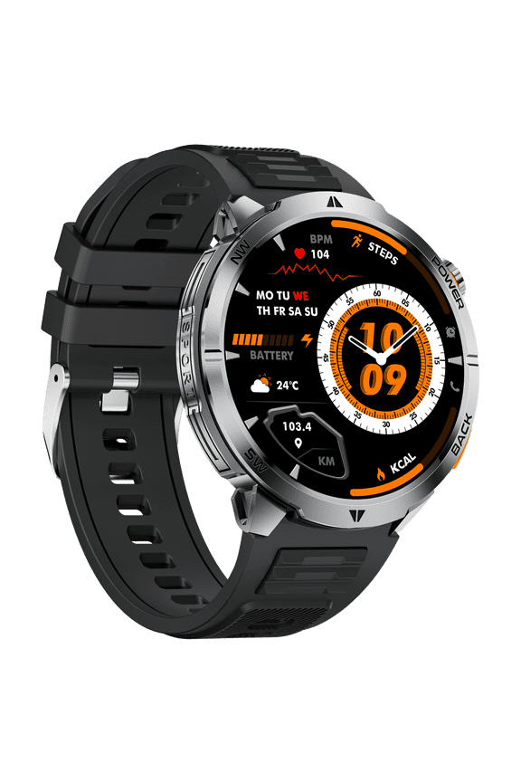 1.7 Inch Smart Watch with LED Flashlight, IP68 Water Resistance, Activity Tracking, for Android and iOS