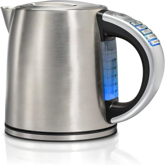 1.7 Liter Temperature Control Electric Kettle, Water Boiler & Heater, Fast Boiling 1500 Watts, BPA Free, Cordless, Auto-Shutoff and Boil-Dry Protection, Stainless Steel
