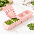1.7 Oz/4 Sections Silicone Ice Cube Freezer Tray With Lid Food-grade ...