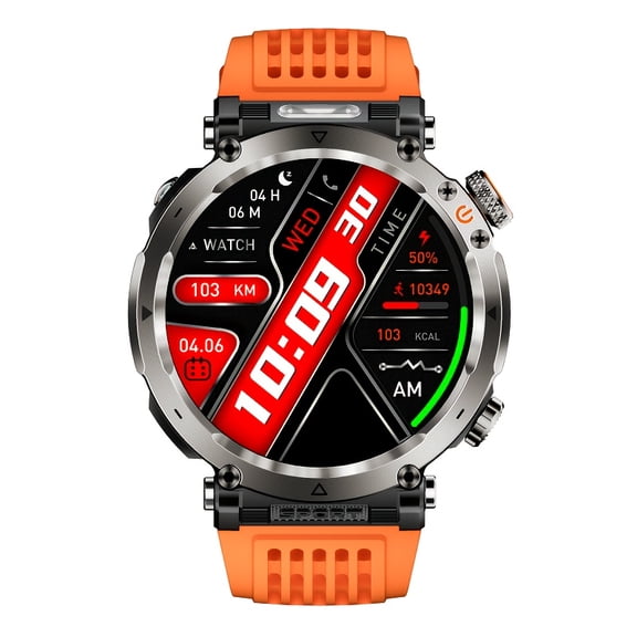 1. 7-inch Large Screen Outdoor Adventure Dedicated Smart Watch, with Compass, Flashlight, Currency Detector Functions, 600mAh Battery for Long Battery Life