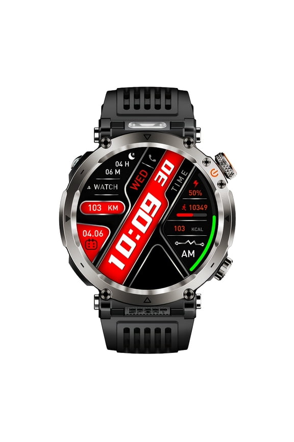 1. 7-inch Large Screen Outdoor Adventure Dedicated Smart Watch, with Compass, Flashlight, Currency Detector Functions, 600mAh Battery for Long Battery Life