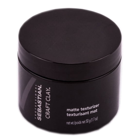 1.7 oz , Sebastian Craft Clay - Remoldable Matte Texturizer Hair, Pack of 2 w/ SLEEKSHOP Teasing Comb