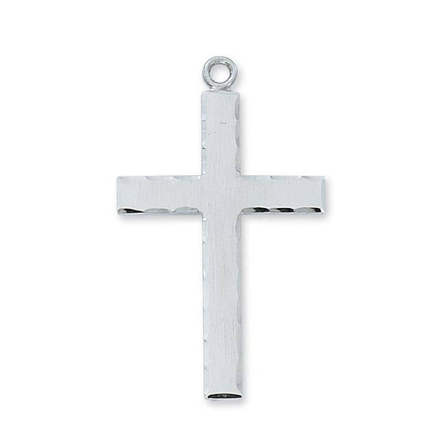1.7 x 1.01 x 0.5 in. Sterling Silver Lords Prayer Cross Pendant ...