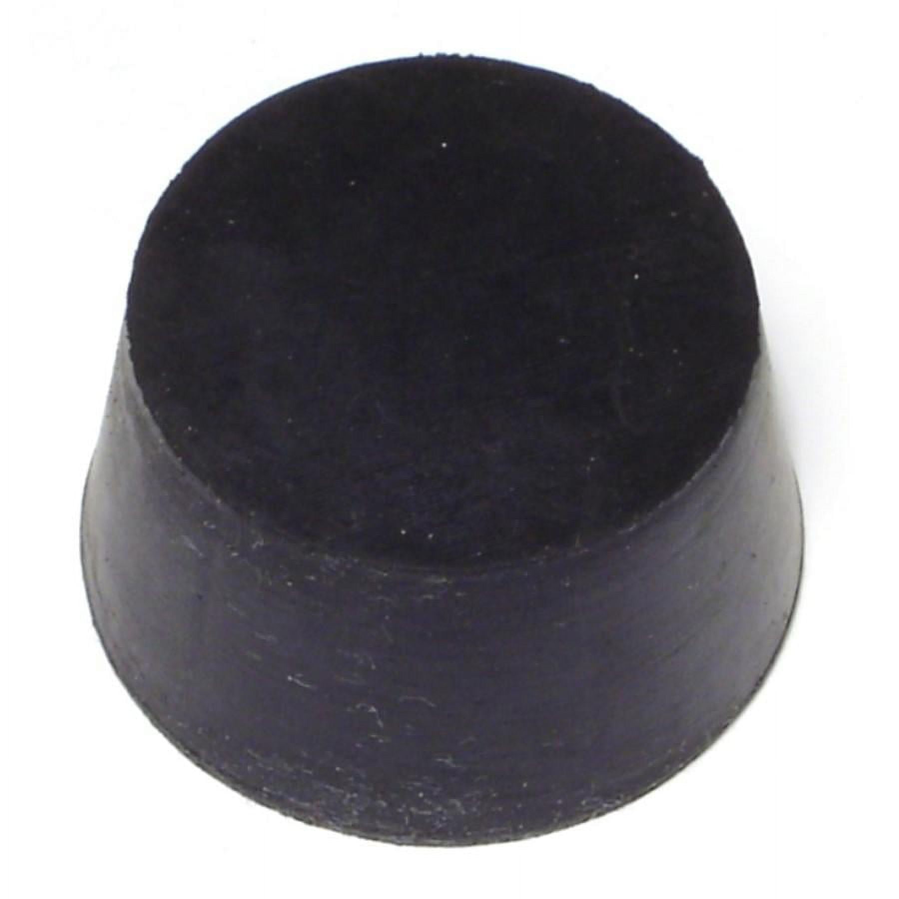 1.7" x 1-7/16" x 1" Black Rubber Bottle Stopper Set
