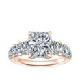 thumbnail image 1 of 1.70 Carat Brilliant Radiant Cut Real Diamond Elegant Solitaire with Accents Wedding Ring for Women Solid 18K Rose Gold Size 10, 1 of 8
