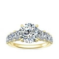 thumbnail image 1 of 1.70 Carat Excellent Round Cut Natural Diamond Unique Solitaire with Accents Ring for Engagement Solid 14K Yellow Gold Size 8.5, 1 of 8