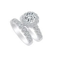 thumbnail image 1 of AFFY 1.71 Carat Round Shape White Natural Diamond Semi Mount Engagement Ring Set 18K Solid White Gold Ring Size-5, 1 of 1
