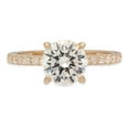 thumbnail image 1 of 1.71 ct Brilliant Round Cut Genuine Cultured Diamond VS1-VS2 G-H 18K Yellow Gold Promise Wedding Statement Engagement Designer Ring size 5, 1 of 7