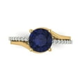 thumbnail image 1 of Clara Pucci 14K White/Yellow Gold 1.71ct BlueSapphire Solitaire with, 1 of 8