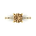 thumbnail image 1 of 1.71 ct Round Cut Simulated Champagne Diamond Solitaire with Accents Engagement Ring for Women in 18K Yellow Gold, 1 of 5