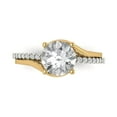 thumbnail image 1 of Clara Pucci 14K White/Yellow Gold Solid Gold Clear Solitaire with Accents Anniversary Ring for Women - 1.71 cttw Round Cut, 1 of 8