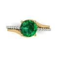 thumbnail image 1 of Clara Pucci 14K White/Yellow Gold 1.71ct Emerald Solitaire with Accents, 1 of 8