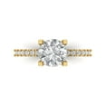 thumbnail image 1 of Solitaire with Accents Engagement Ring for Women - 1.71ct Moissanite in 14K Yellow Gold Promise Ring, 1 of 8