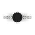 thumbnail image 1 of 1.71ct Round Cut Black Natural Onyx 18k White Gold Engraving Statement Bridal Wedding Designer Ring Size 4, 1 of 5