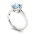 thumbnail image 1 of 1.71ct Round Cut Blue Natural Sky Blue Topaz 18k Yellow Gold Engraving Statement Bridal Wedding Designer Ring Size 10.5, 1 of 7