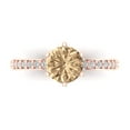 thumbnail image 1 of Clara Pucci 14K Rose Gold Solid Gold YellowMoissanite Solitaire with Accents Anniversary Ring for Women - 1.71 cttw Round Cut, 1 of 8